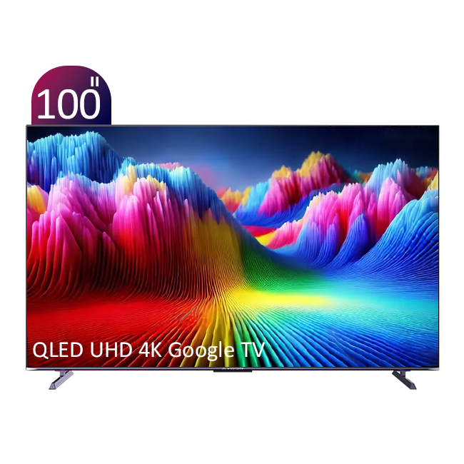 تلویزیون QLED UHD 4K Google TV هوشمند ایکس ویژن سری X مدل X25 سایز 100 اینچ